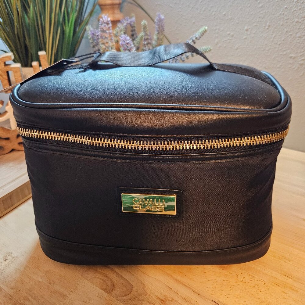 Robert Cavalli Black Travel Cosmetic Bag